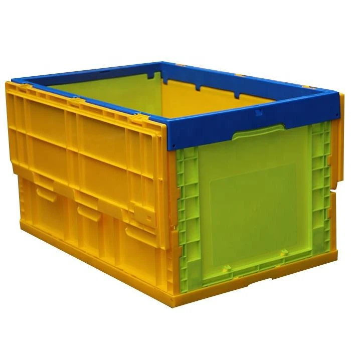 Folded Container Stackable Storage Boxes With Lid high quality